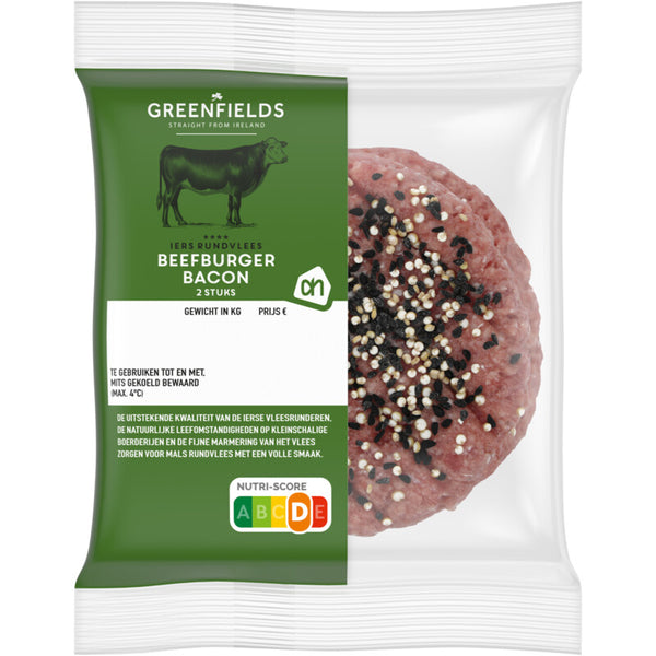 Greenfields Beefburger bacon 2 stuks