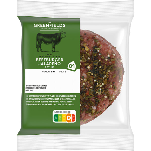 Greenfields Beefburger jalapeno 2 stuks