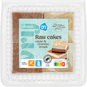 Gluten-free raw cakes, chocolate and tiramisu flavour