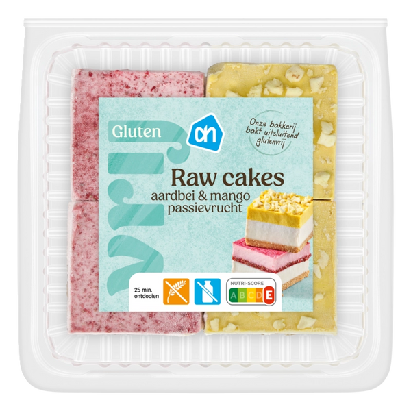 Glutenfreie Raw Cakes Erdbeere und Passionsfrucht Mango