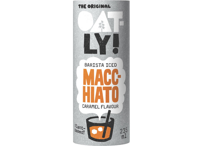 Oatly! Barista iced macchiato caramel flavour