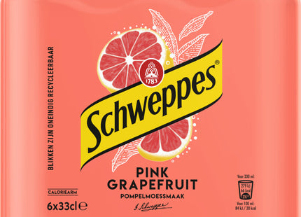Schweppes Pink grapefruit 6-pack