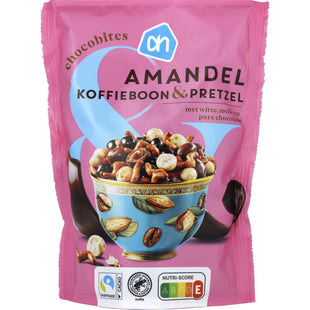 Chocobites amandel koffieboon & pretzel