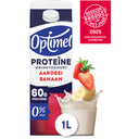 Optimel Proteïne drink yoghurt aardbei banaan