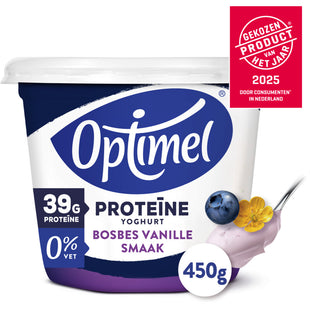 Optimel Proteïne yoghurt bosbes vanillesmaak
