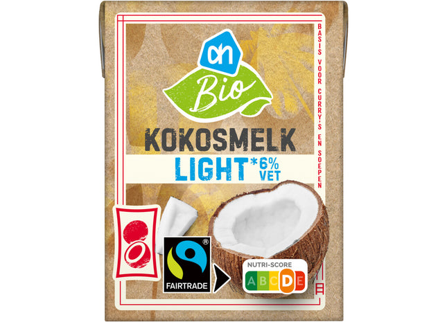 Biologisch Kokosmelk light 6% vet