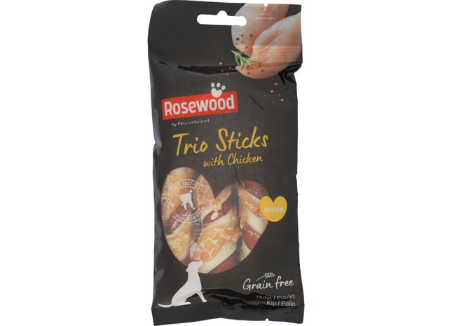 Rosewood Trio Sticks mit Hühnchenmedium