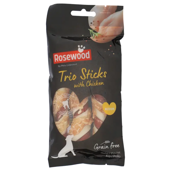 Rosewood Trio Stäbchen mit Huhn mittel