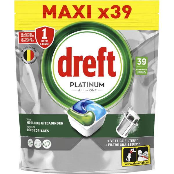 Dreft Platinum dishwasher tablets regular