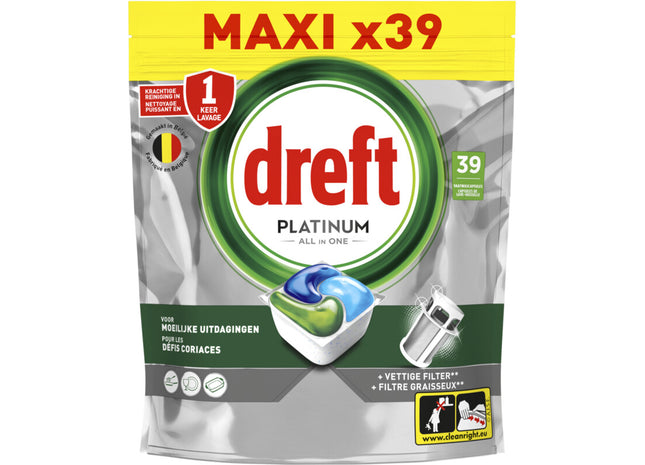 Dreft Platinum vaatwastabletten regular