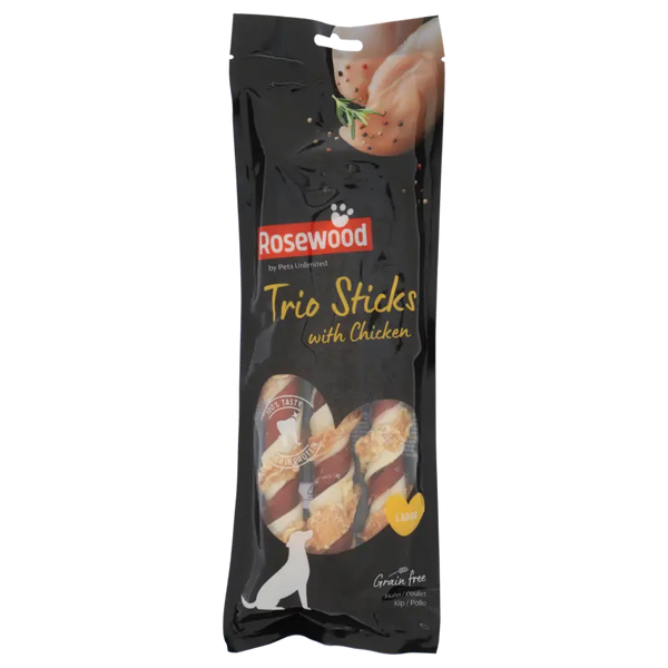 Rosewood Trio Sticks mit großem Hähnchen