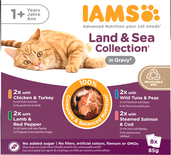 IAMS Delights Erwachsene 1+ Land- und Meeresauswahl