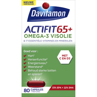 Davitamon Actifit 65+ omega-3 visolie capsules