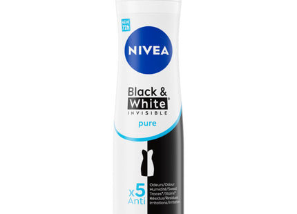 NIVEA Black&amp;White Pure Antitranspirant Spray