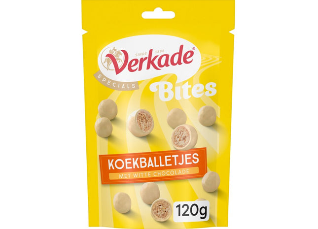 Verkade Bites koekballetjes met witte chocolade