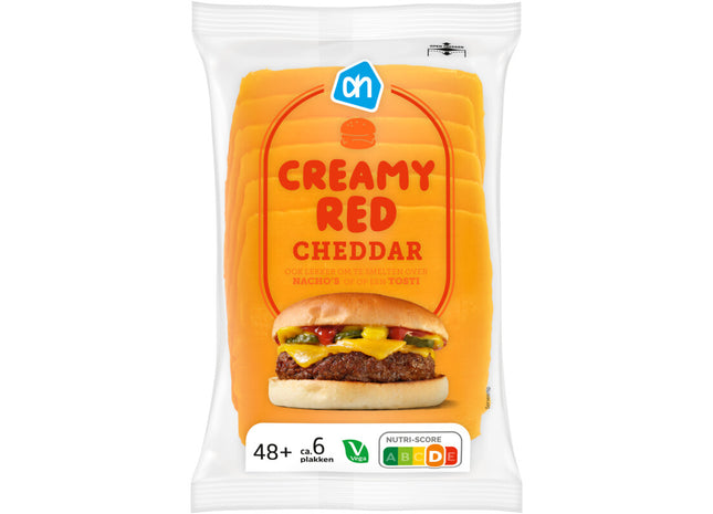 Creamy red cheddar 48+ plakken