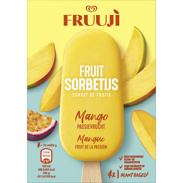 Ola Fruuji sorbetijs mango passievrucht