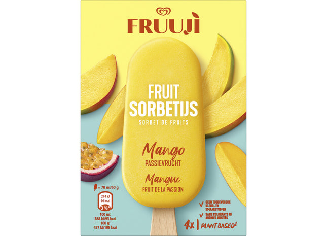 Ola Fruuji sorbetijs mango passievrucht