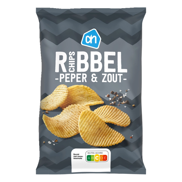 Ridged potato chips pepper & salt