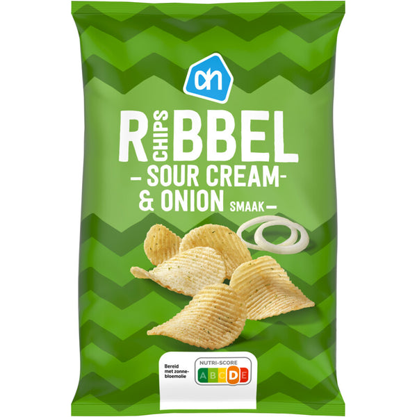 Ridged chips sour cream & onion