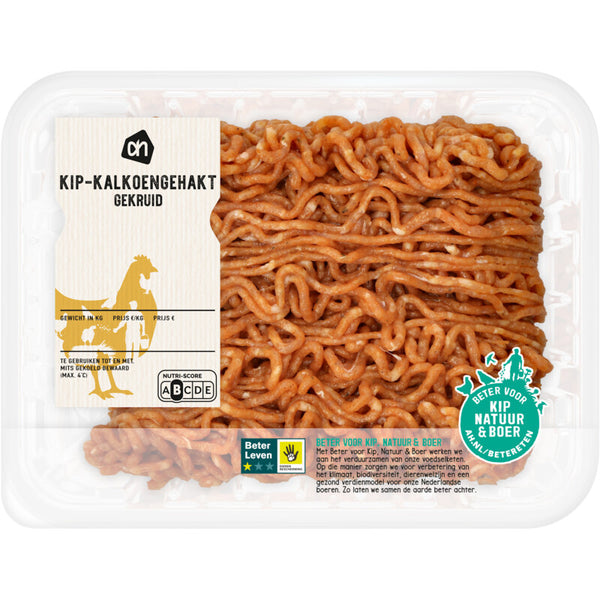 Kip-kalkoengehakt gekruid