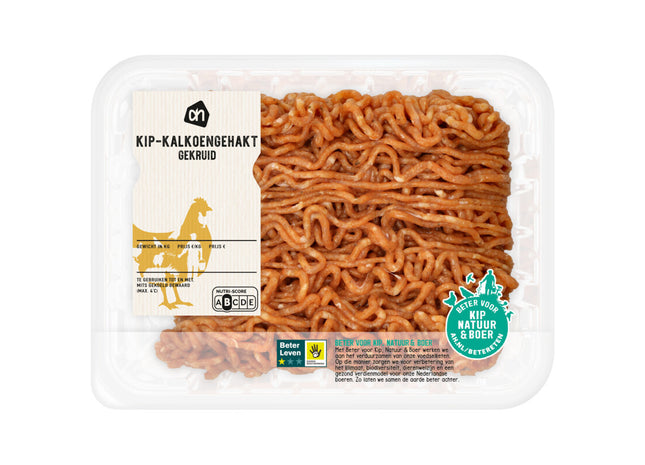 Kip-kalkoengehakt gekruid