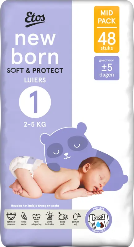 Etos New born soft & protect luiers maat 1