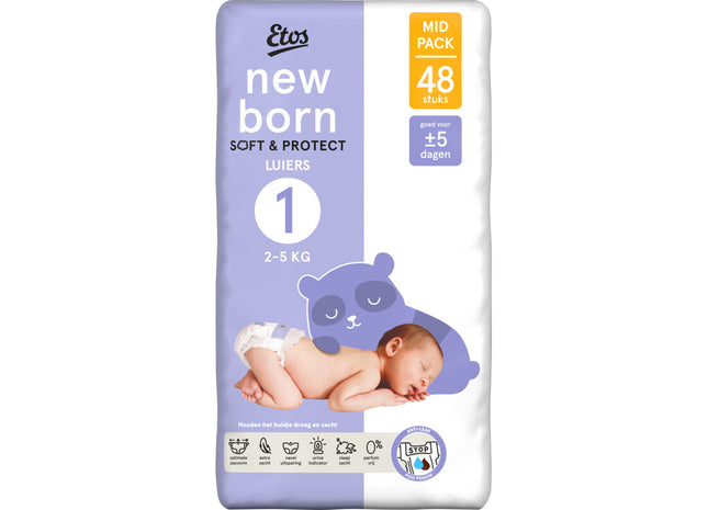 Etos New born soft & protect luiers maat 1