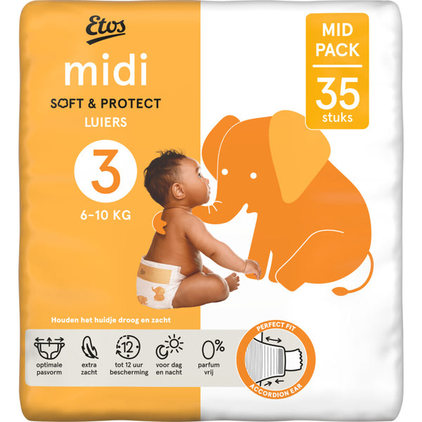 Etos Midi Soft & Protect diapers size 3