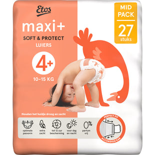 Etos Maxi+ soft & protect luiers maat 4+