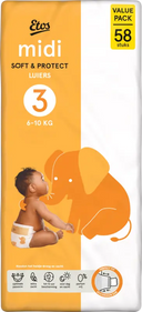 Etos Midi Soft & Protect Windeln Größe 3