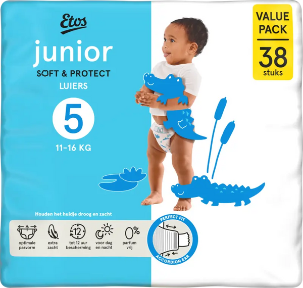 Etos Junior Soft & Protect Windeln Größe 5