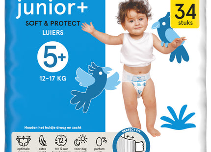 Etos Junior+ soft & protect luiers maat 5+