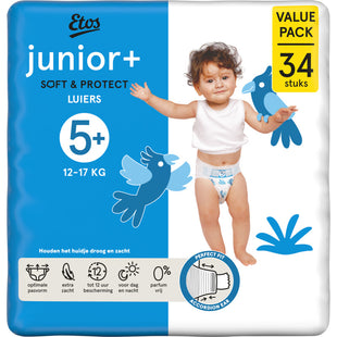 Etos Junior+ soft & protect luiers maat 5+