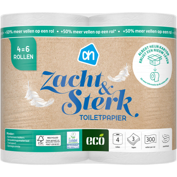 Eco Recycle toiletpapier 3-laags 4=6 rollen