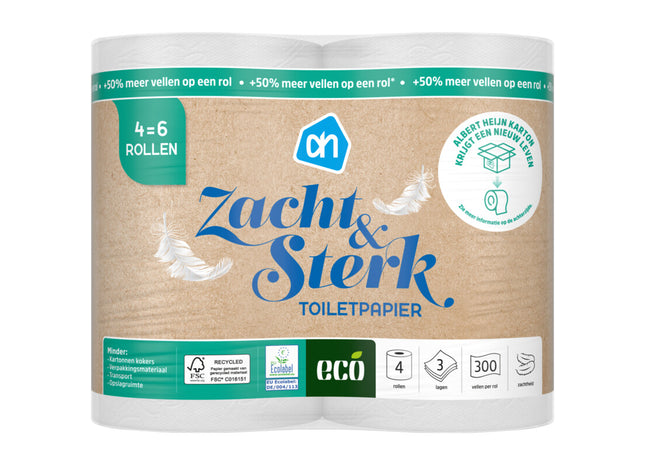 Eco Recycle toiletpapier 3-laags 4=6 rollen