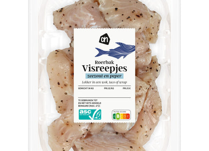 Roerbak visreepjes zeezout en peper