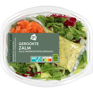Maaltijdsalade gerookte zalm