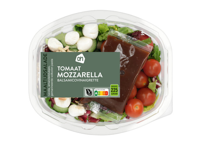 Mahlzeit-Salat-Tomaten-Mozzarella