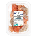 Roerbak zalm pangasius garnalen zeezout