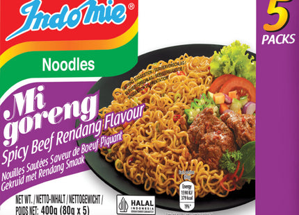 Indo mie Noodles mi goreng spicy beef 5-pack