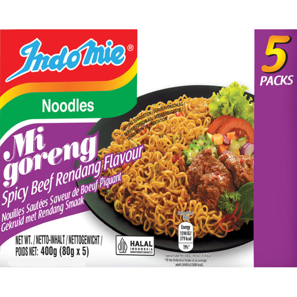 Indo mie Noodles mi goreng spicy beef 5-pack