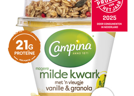 Campina Magere milde kwark vanille & granola
