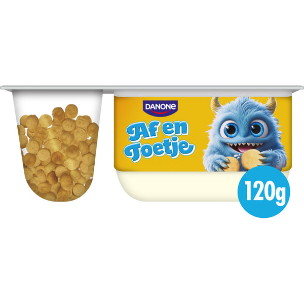 Danone Af en toetje yoghurt met vanille smaak