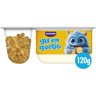 Danone Af en toetje yoghurt met vanille smaak