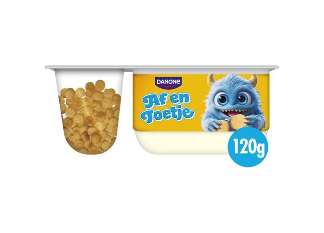 Danone Af en toetje yoghurt met vanille smaak