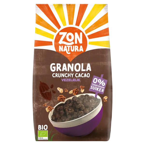 Zonnatura Granola Crunchy Kakao, ballaststoffreich