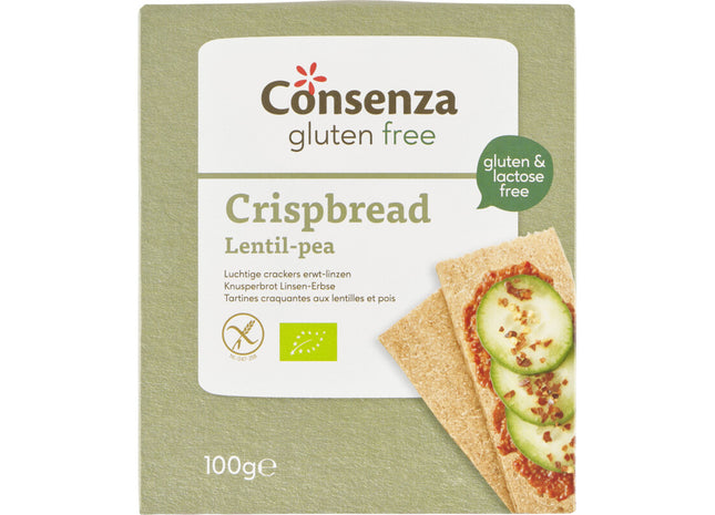 Consenza Cracker erwt linzen glutenvrij bio