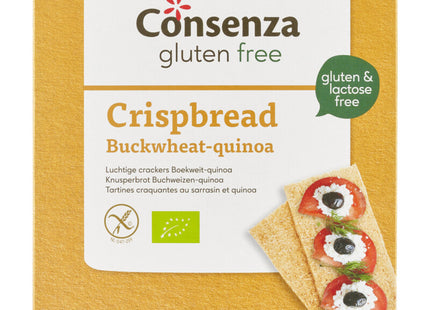 Consenza Cracker boekweit quinoa glutenvrij bio