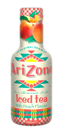 Arizona Iced tea with peach flavour